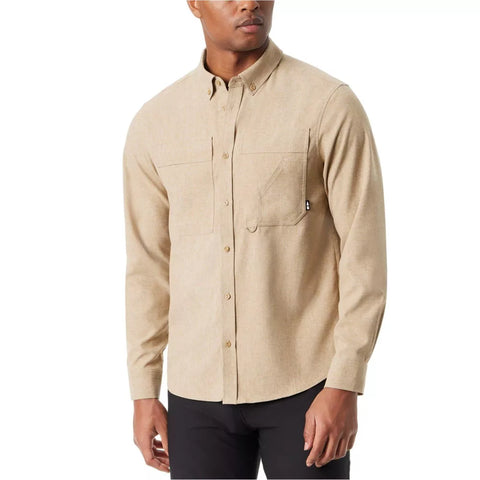 Bass Outdoor Men's Kelp Heathered Button Up Shirt | Bass Outdoor In Lebanon