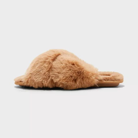 Auden Women's Tan Paris Crossband Slide Slippers |Auden In Lebanon