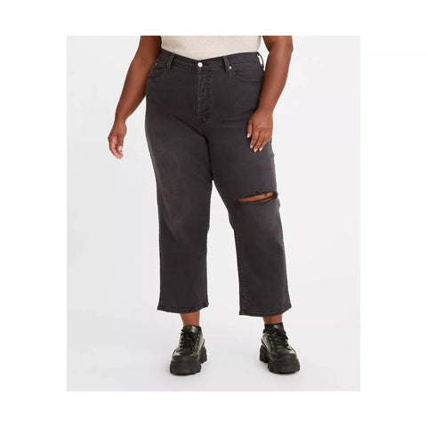 Levi's Women's Black High-Rise Wedgie Straight Cropped Jeans |Levi's In Lebanon