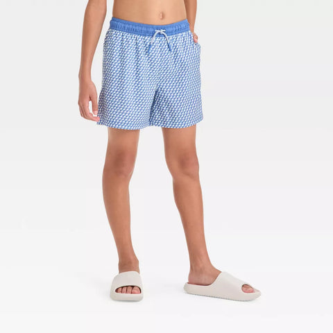Art Class Boy's Blue & White Shark Fin Swim Trunks |Art Class In Lebanon