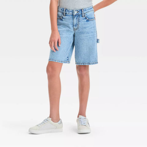 Art Class Girl's Denim Blue Mid-Rise Baggy Bermuda Jean Shorts | Art Class In Lebanon