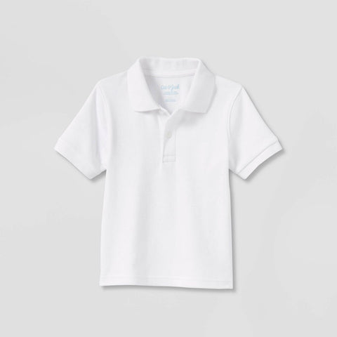 Cat & Jack Baby Boy's White Short Sleeve Interlock Uniform Polo T-Shirt | Cat & Jack in Lebanon