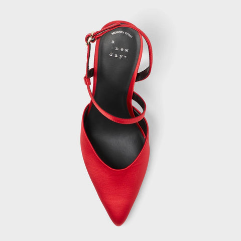 A New Day Women's Red Rosemary with Memory Foam Insole Heels| A New Day in Lebanon