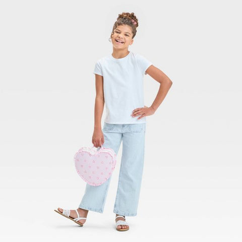 Cat & Jack Girl's White Short Sleeve Solid T-Shirt  | Cat & Jack in Lebanon