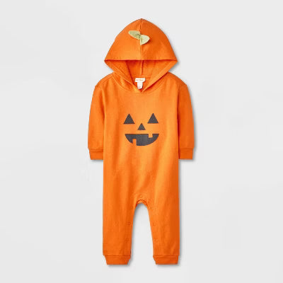 Cat & Jack Baby Boy Pumpkin Graphic Hooded Romper | Cat & Jack in Lebanon