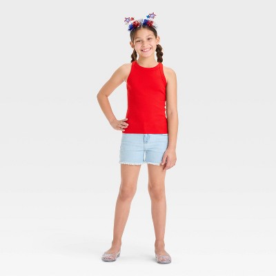 Cat & Jack Girl's Red Ribbed Tank Top | Cat & Jack In Lebanon