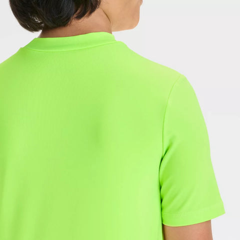 Cat & Jack Boy's Lime Green Short Sleeve Solid Daytime Rash Guard T-Shirt|Cat & Jack In Lebanon