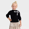 Cat & Jack Girl's Black Jacquard Crewneck Pullover Blouse | Cat & Jack In Lebanon