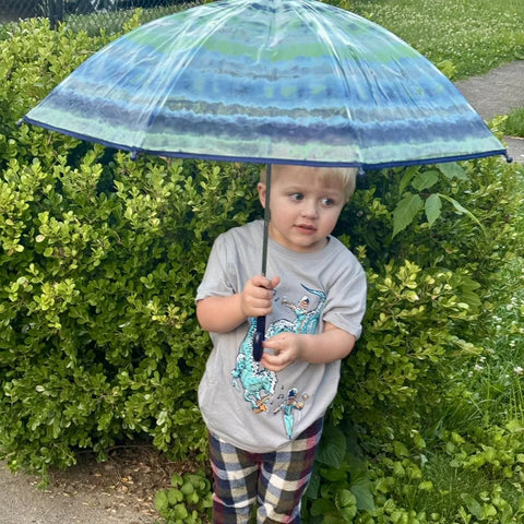 Cat & Jack Boy's Blue & Green Tie Dye Stick Umbrella | Cat & Jack In Lebanon