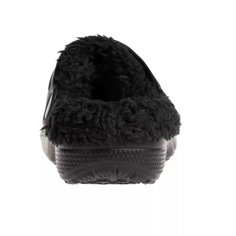 Foamwalk Boy's Black  Furry Little Solid Clog Slipper | Foamwalk In Lebanon