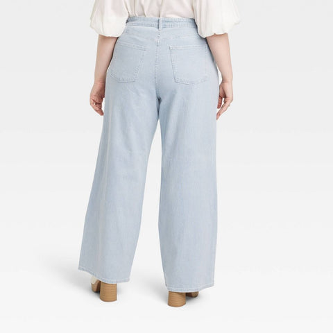 Universal Thread Women's Light Jeans High Waisted Wide Leg Cropped | Universal Thread In Lebanon