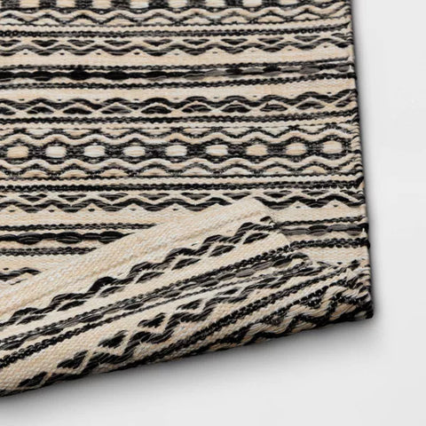 Threshold Black & White Washable Norwalk Stripe Rug | Threshold In Lebanon