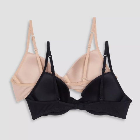 Hanes Girl's Black & Beige Pack Of 2 Underwire Bra | Hanes In Lebanon