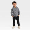 Cat & Jack Baby Boy's Grey Long Sleeve Woven Button-Down Shirt | Cat & Jack In Lebanon