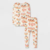 Cat & Jack Girls' Cream 2-Piece Waffle Print Long-Sleeve Pajama Set | Cat & Jack in Lebanon