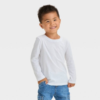 Cat & Jack Baby Boy's White Long Sleeve Solid Blouse  |Cat & Jack in Lebanon