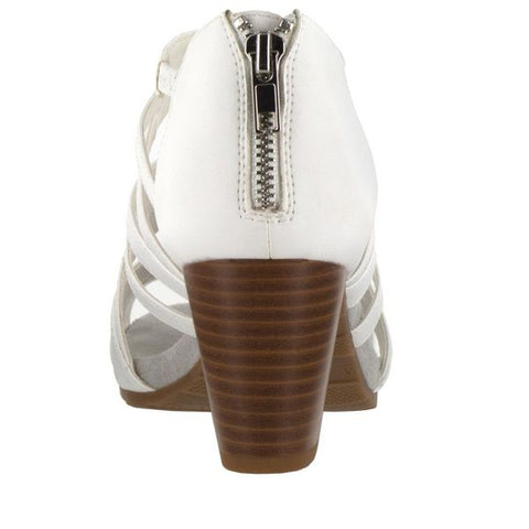 Easy Street Women's White Amaze Heeled Sandals |  Easy Street in Lebanon