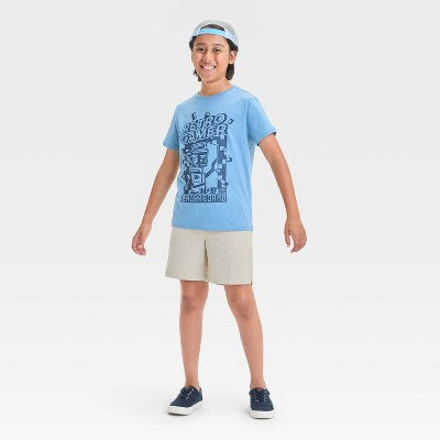 Cat & Jack Boy's Dusty Blue Graphic Leaderboard T-Shirts | Cat & Jack In Lebanon