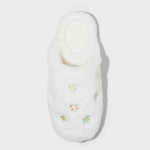Auden Women's White Floral Emily Scuff Slippers |Auden In Lebanon