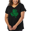 LA Pop Art Women's Black Word Art V-Neck St. Patrick's Day T-Shirt|LA Pop Art In Lebanon