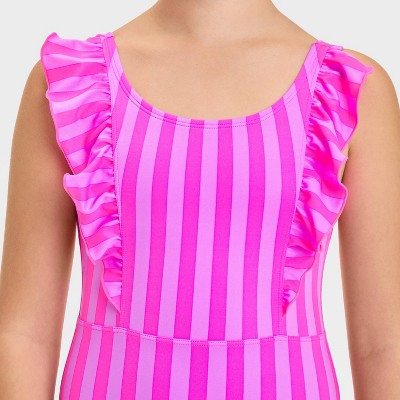 Cat & Jack Girl's Pink & Purple Striped One Piece Swimsuit | Cat & Jack In Lebanon