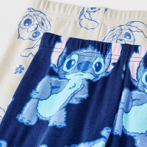 Disney Kid's Blue/White 4pc Lilo & Stitch Cotton Long Sleeve Pajama Set | Disney In Lebanon