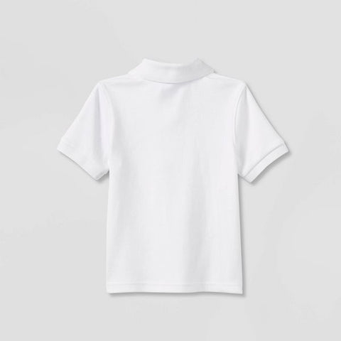 Cat & Jack Baby Boy's White Short Sleeve Interlock Uniform Polo T-Shirt | Cat & Jack in Lebanon