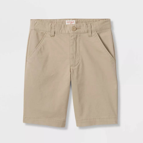 Cat & Jack Boy's Khaki Flat Front Uniform Chino Shorts|Cat & Jack In Lebanon