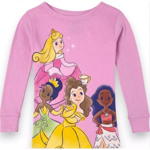 Disney Girl's Pink 4-Piece Princess Cotton Pajama Sets | Disney In Lebanon