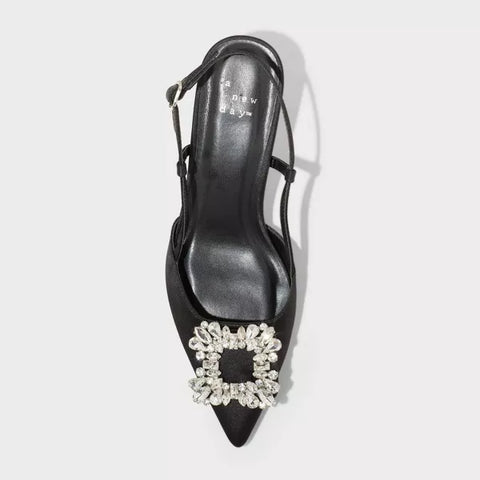 A New Day Women's Annette Satin Slingback with Memory Foam Insole Heels |A New Day In Lebanon