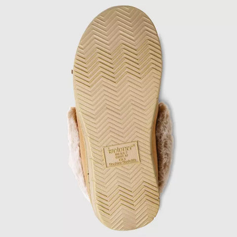 Isotoner Women's Tan Microsuede Slippers | Isotoner In Lebanon