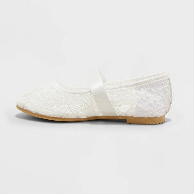 Cat & Jack Baby Girl's White Celeste Lace Ballet Flats | Cat & Jack In Lebanon