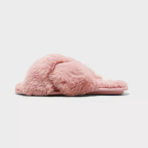 Auden Women's Pink Paris Crossband Slide Slippers | Auden In Lebanon