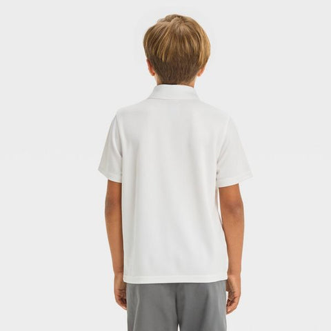 Cat & Jack Boy's White Performance Uniform Polo Neck T-Shirt | Cat & Jack In Lebanon