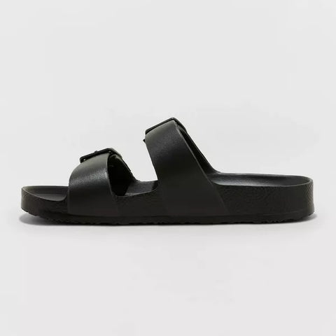 Shade & Shore Women's Neida EVA Two Band Footbed Slide Sandals | Shade & Shore In Lebanon