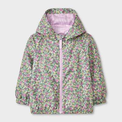 Cat & Jack  Girl's Multi Green Floral Printed Full Zip Windbreaker Jacket  |Carter's in Lebanon