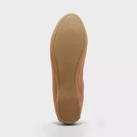 Universal Thread Women's Brown Danielle Scrunch Ballet Casual Shoes |Universal Thread In Lebanon