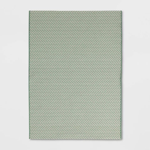 Room Essentials Green Striped Power Loom Woven Area Rug | Room Essentials In Lebanon