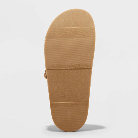 Universal Thread Women's Tan Kylie Woven Two Band Footbed Sandals | Universal Thread In Lebanon