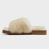 Dluxe by Dearfoams Women's Shearling One Band Slide Slippers | Dluxe by Dearfoams In Lebanon