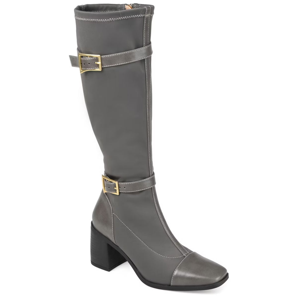 Journee Collection Women's Gray Wide Calf Gaibree Boots