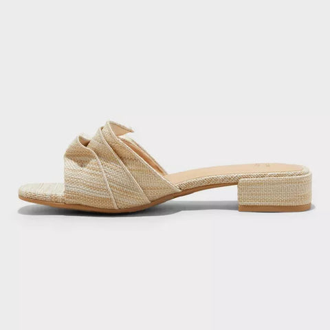 A New Day Women's Beige Lyta Raffia Ruffle Slippers | A New Day  In Lebanon