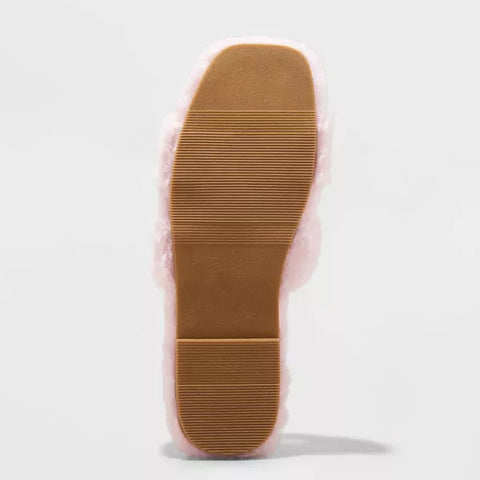 A New Day Women's Baby Pink PlushFur Slippers | A New Day In Lebanon