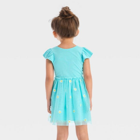 Cat & Jack Girl's Turquoise Daisy Tank Tulle Dress  |Cat & Jack in Lebanon