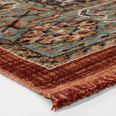 Threshold Rust Multi Floral Woven Rug| Threshold In Lebanon