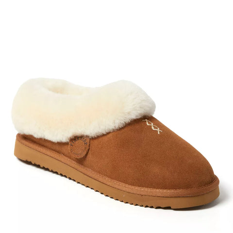 Fireside by Dearfoams Women's Brown Adelaide Genuine Shearling Clog Slipper | Fireside by Dearfoams  In Lebanon