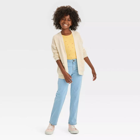 Cat & Jack Girl's Light Blue Slim Fit Mid-Rise Jeans | Cat & Jack In Lebanon