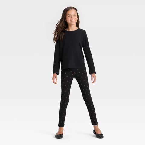 Cat & Jack Girl's Black Long Sleeve T-Shirt | Cat & Jack In Lebanon