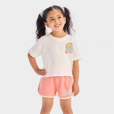 Barbie Baby Girl's Peach Barbie Logo Printed Shorts | Barbie in Lebanon