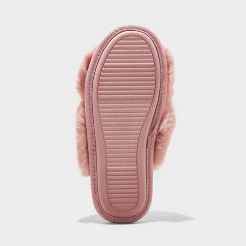 Auden Women's Pink Paris Crossband Slide Slippers | Auden In Lebanon
